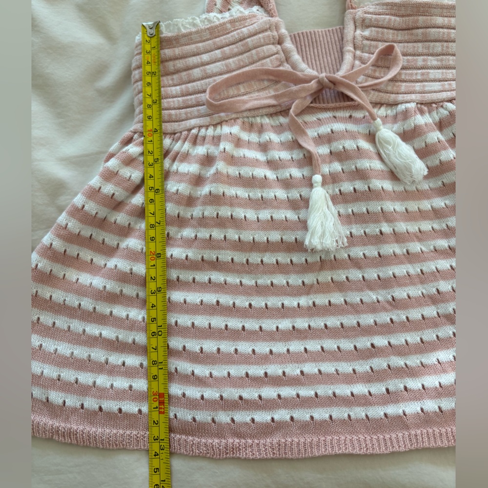 FREE PEOPLE Pink & White Knit Top - Picture 8 of 9